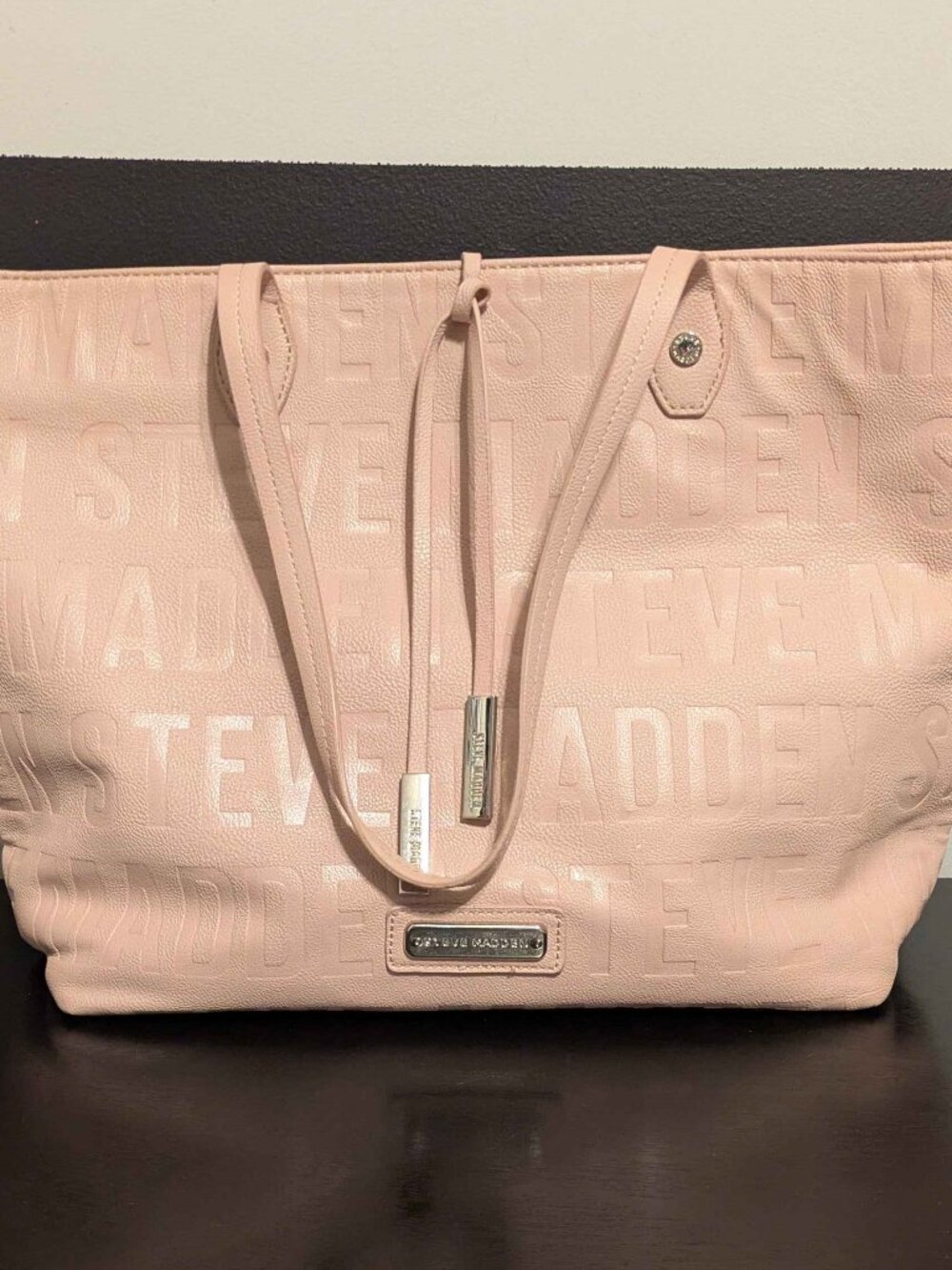 blush pink Steve Madden tote purse
